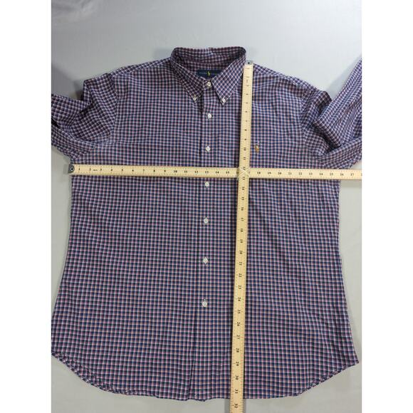 Ralph Lauren Slim Fit Button Down Shirt XXL Plaid Long Sleeve Casual Preppy - Picture 6 of 14